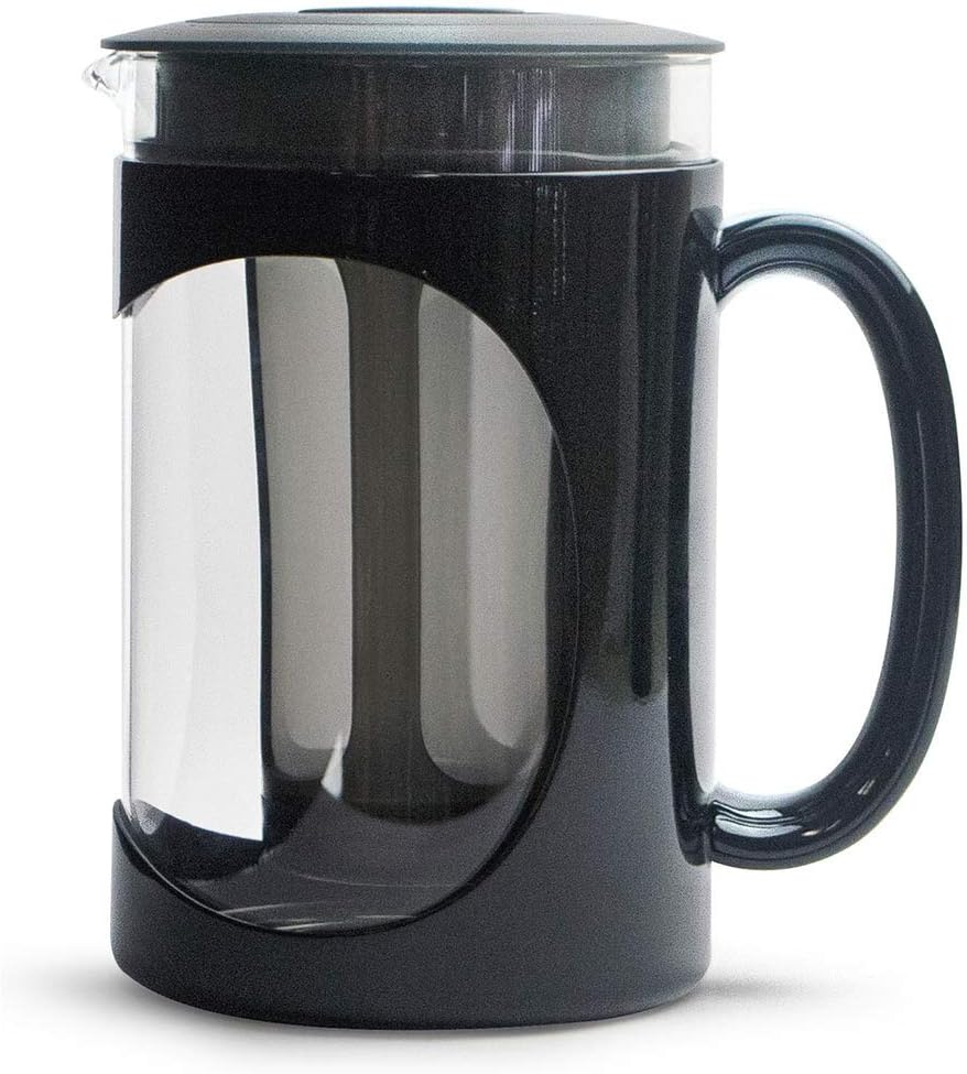 Burke Deluxe Cold Brew Iced Coffee Maker, Comfort Grip Handle, Durable Glass Carafe, Removable Mesh Filter, Perfect 6