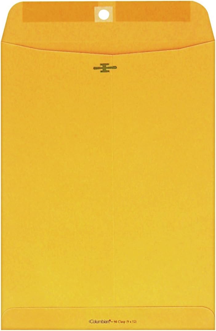 Clasp Envelopes, 9 x 12 Inches, Brown Kraft, 100 Per Box (CO790)