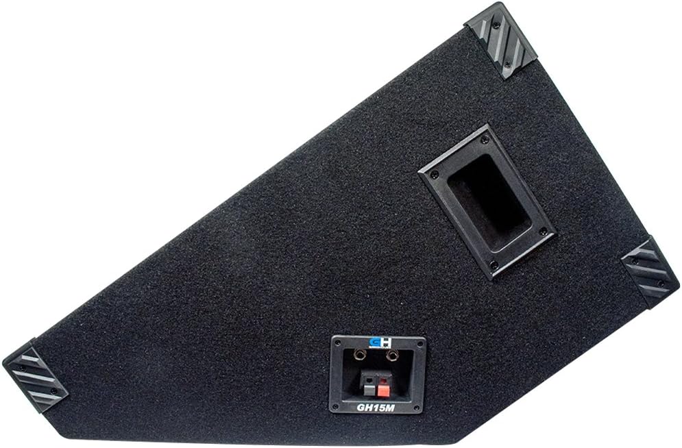 GH15M-Pair - Pair of 15 Inch Passive Wedge Floor / Stage Monitors 400 Watts RMS each - PA/DJ Stage, Studio, Live