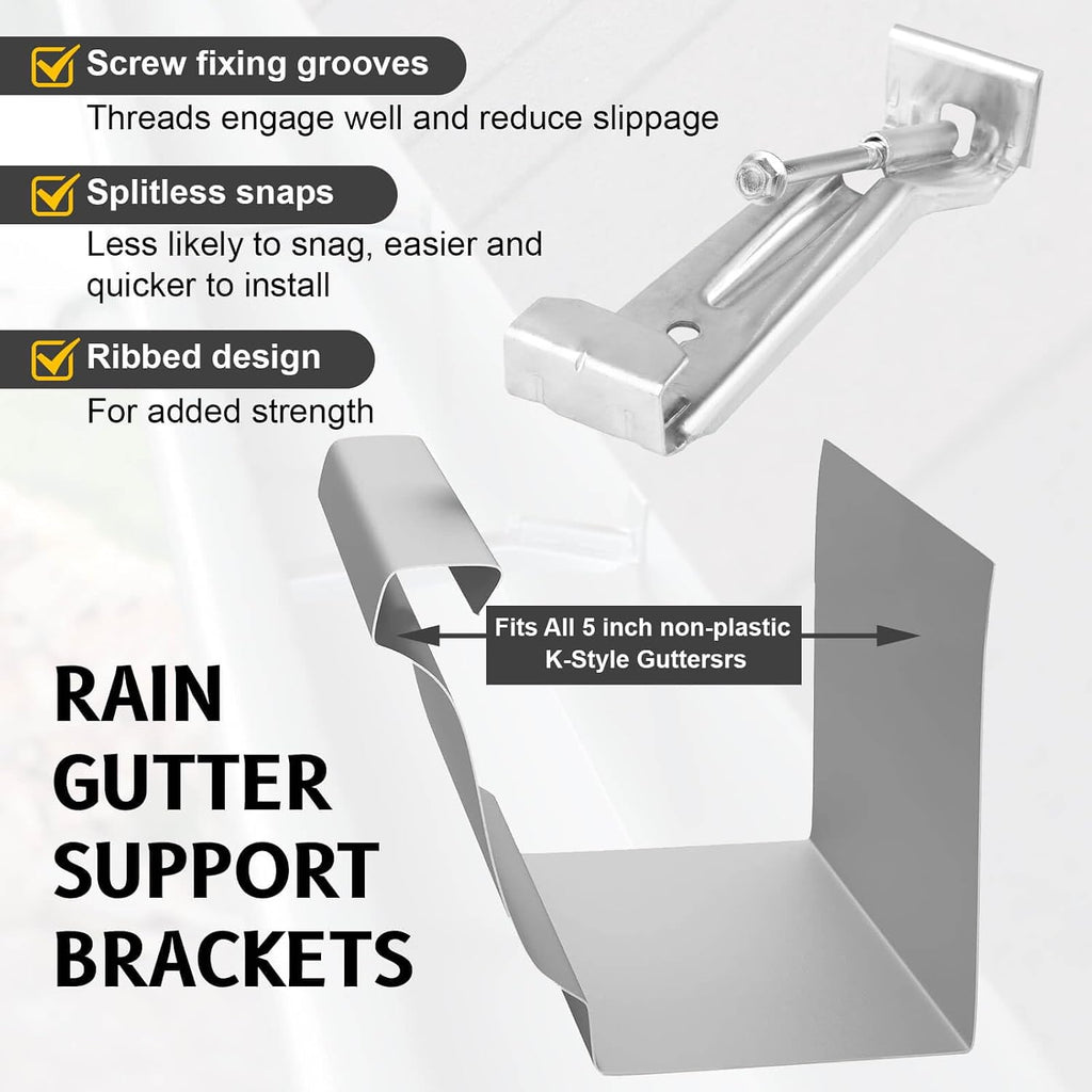 5 inch Gutter Hanger for K Style Aluminum Gutters, 20 Pcs