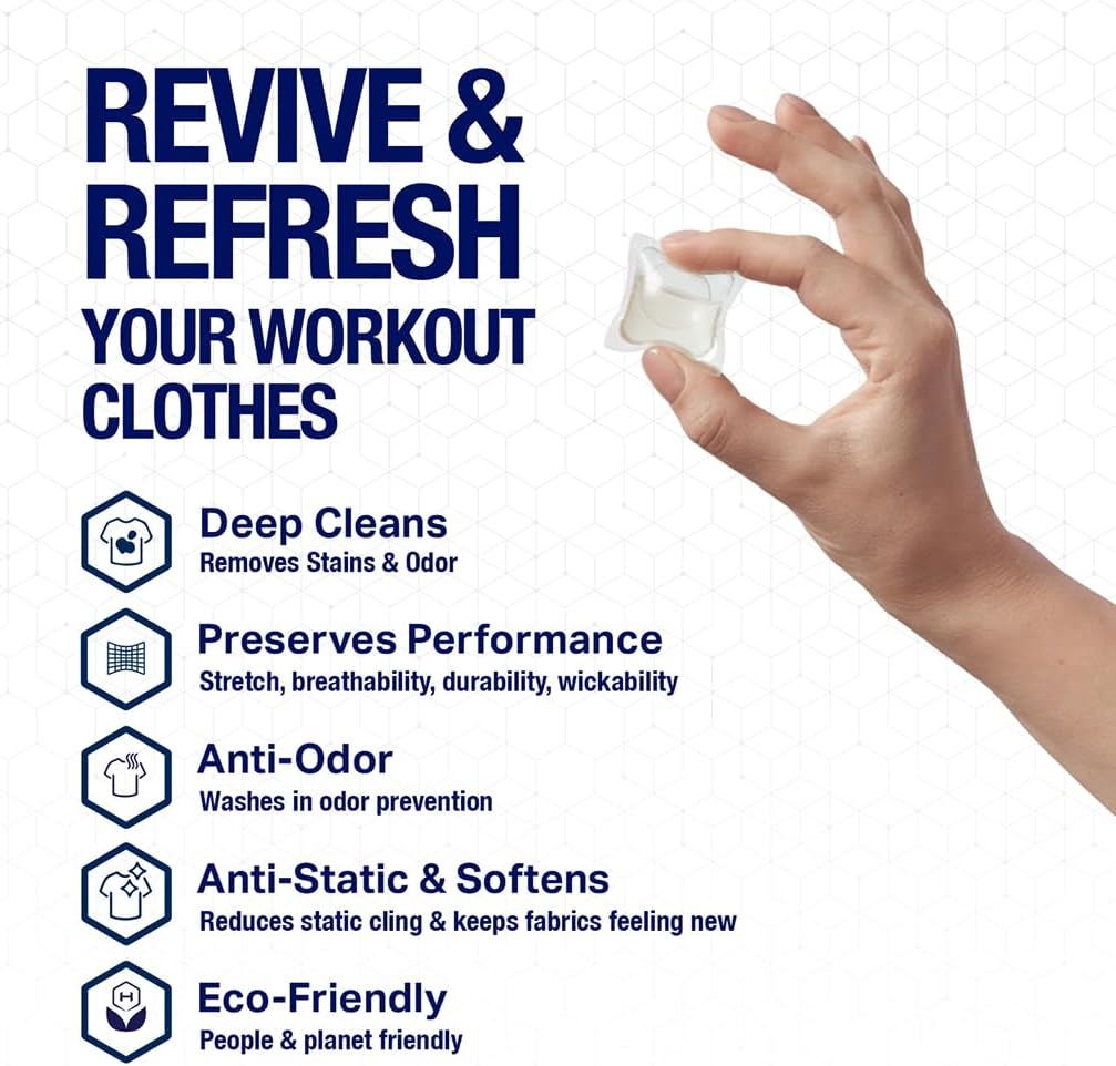 Activewear Laundry Detergent Packs, Fresh, 75 Count