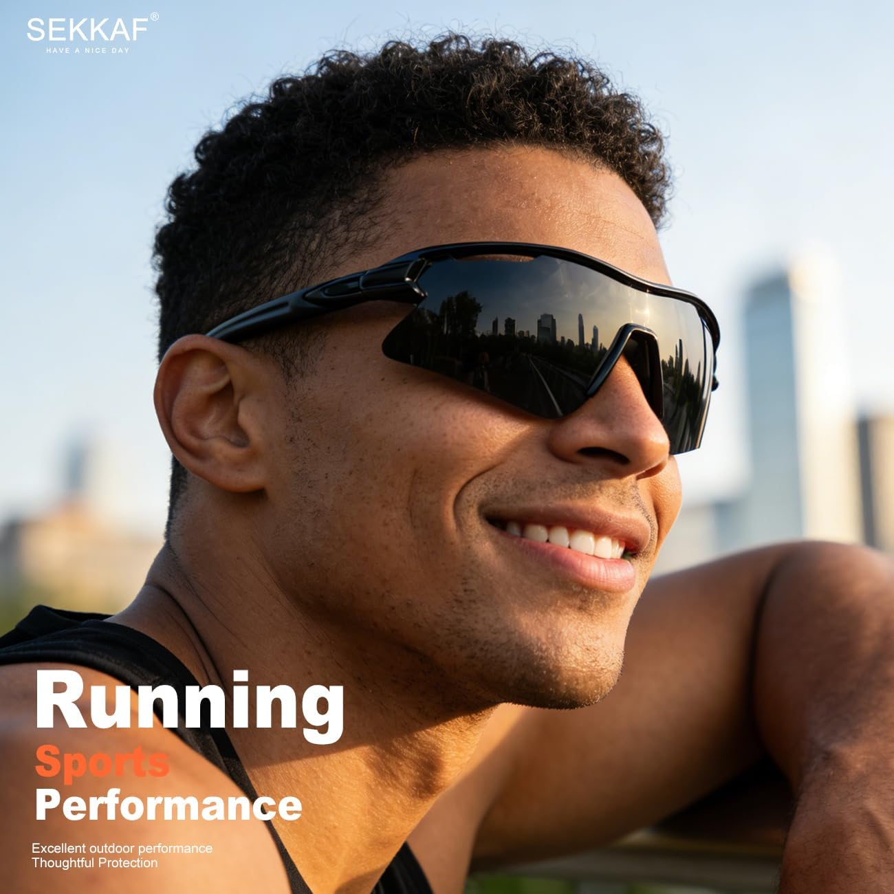 Polarized Sports Sunglasses for Men Women and Youth, UV400 Protection Ideal for Cycling Baseball Fishing Golf Running