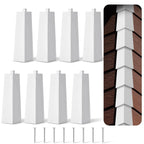 8 Pcs White Aluminum Siding Corners Outside