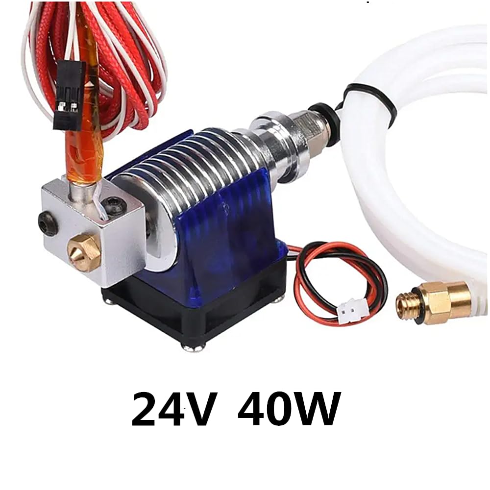24V 40W All-Metal V6 J-Head Hotend Extruder Hotend 1.75mm kit for 3D Printers 0.4mm Nozzle…