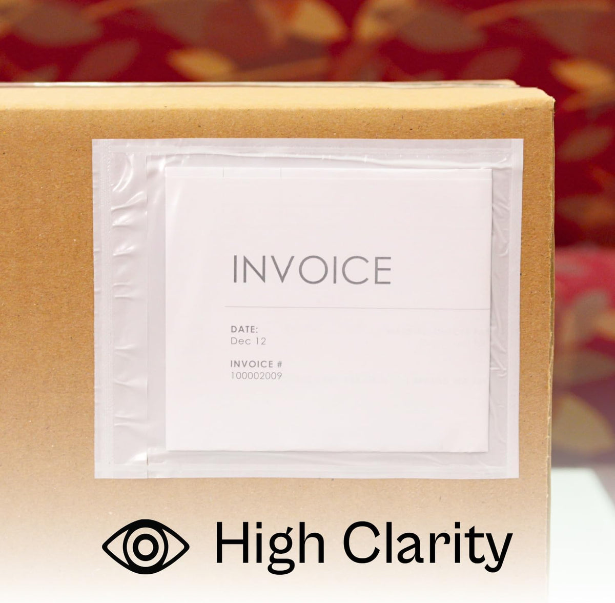 4.5" x 5.5" Clear Packing List Back Side Loading Plain Face Envelopes Pouches (1000 Pcs) Self-Adhesive Packing List