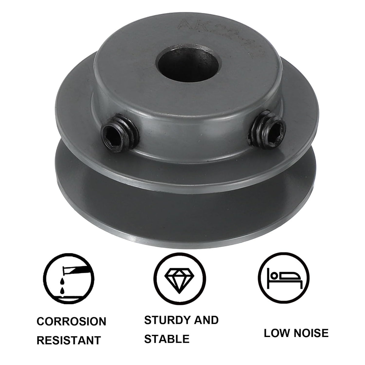 uxcell AK22-1/2 V-Belt Sheave 1/2" Bore, 2.2" OD, Single Groove Web Sheave