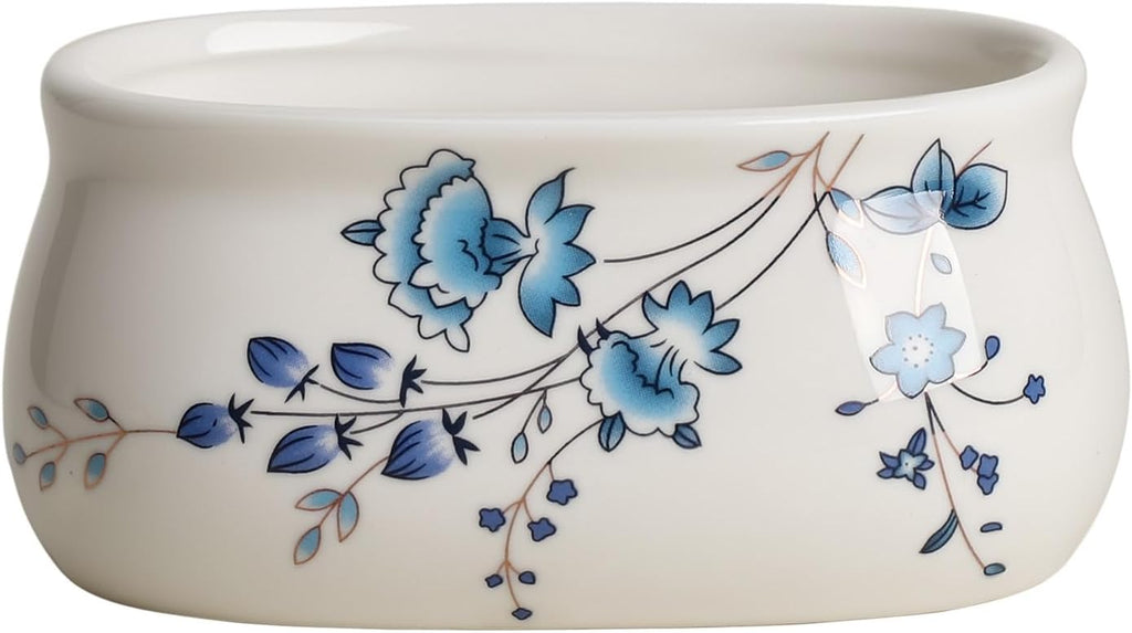 Ceramic Sugar Packet Holder 4.5 OZ Sugar Bowl Tea Bag Bowl-Blue and White