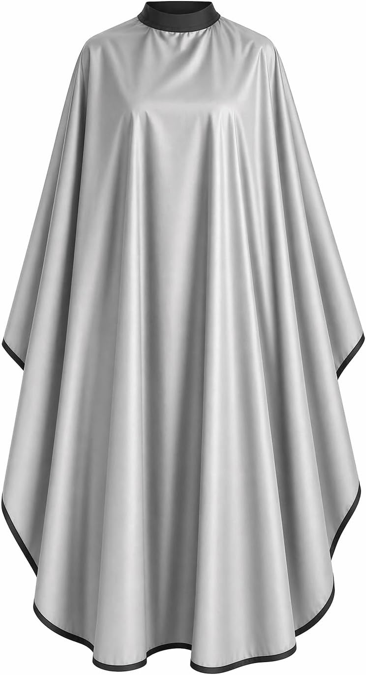 Waterproof Hair Cutting Cape, Extra Large, Silicone Neckline Professional Salon Barber Cape For Men, Women And Kids