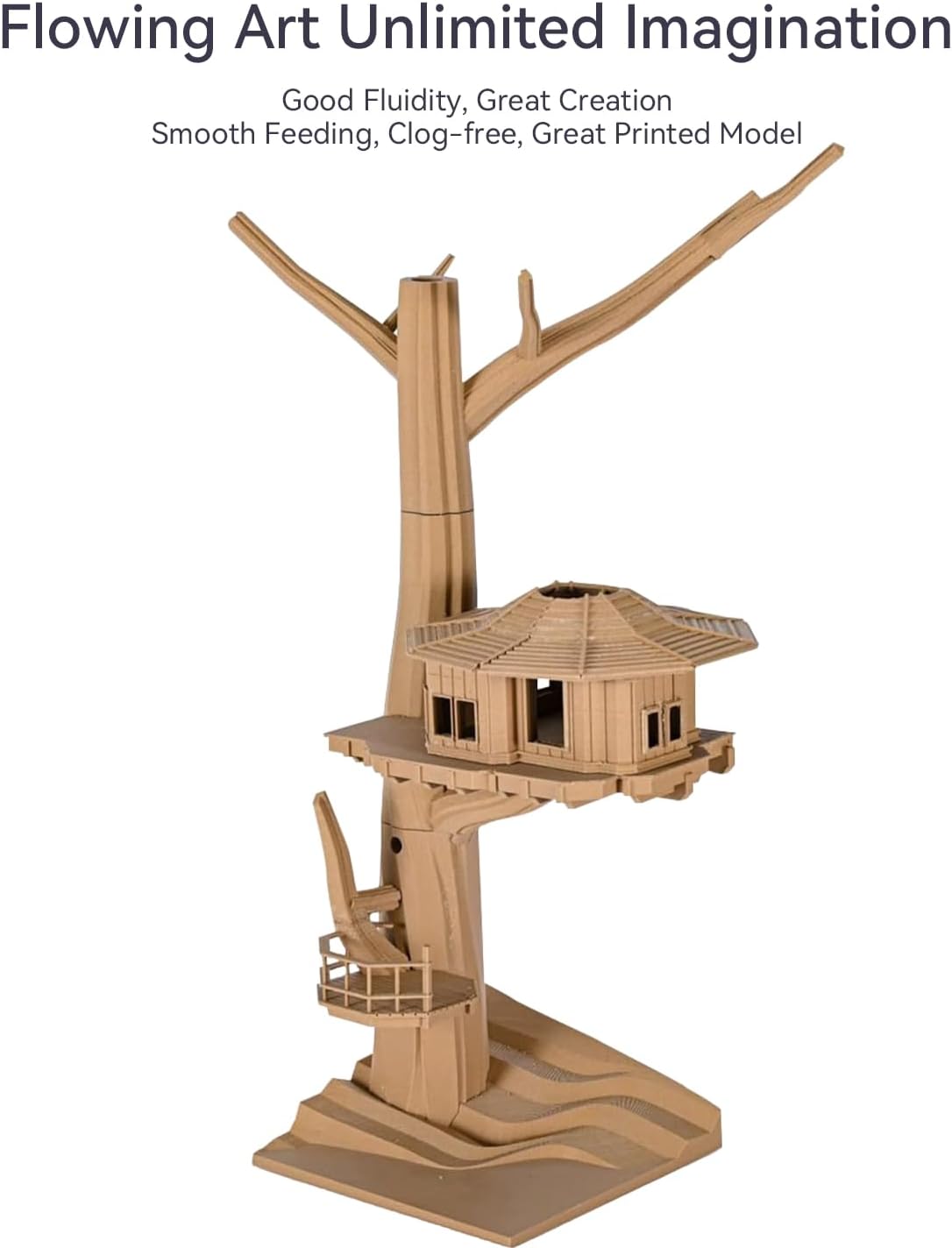 Official CREALITY Wood Filament PLA 1.75 mm, Wood 3D Printer Filament, More Than 30% Real Wood, Smooth Silk Texture