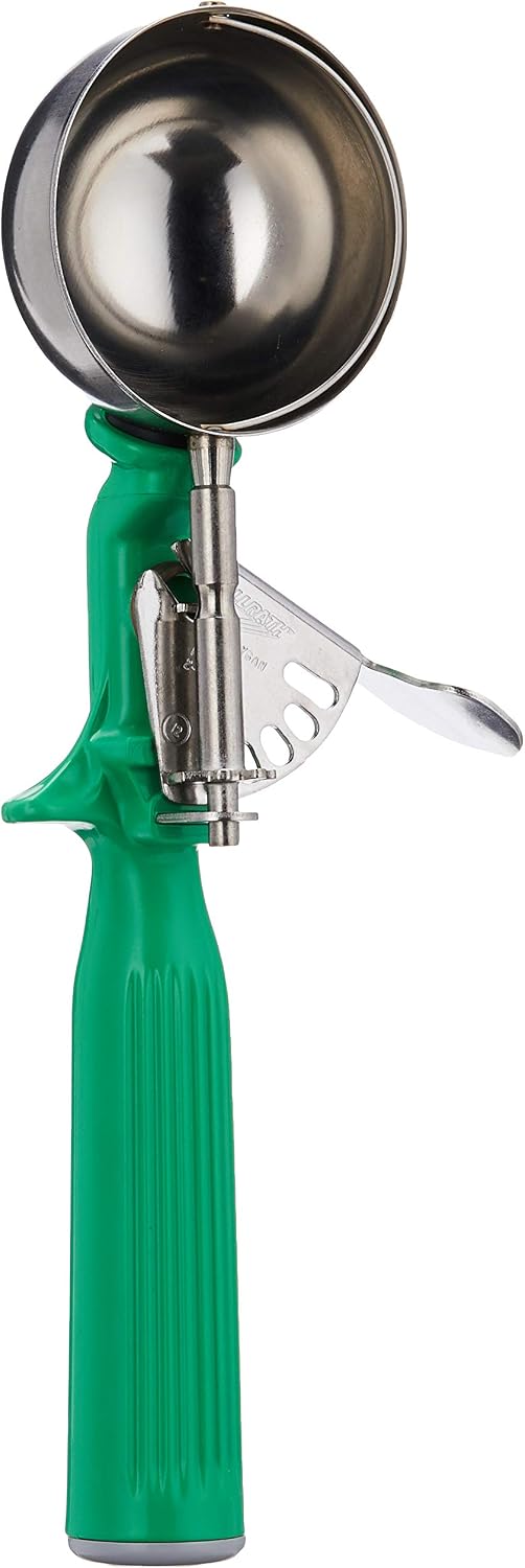 2-2/3 oz Stainless Steel Disher - Size 12,Green