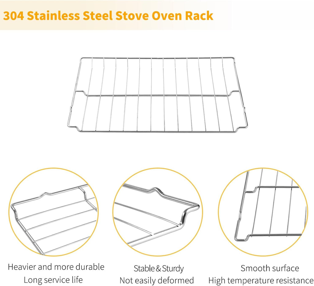 Allstare 304 Stainless Steel MHL63531403 Oven Rack Replacement for LG Stove Oven Parts 24 1/2" x 16" MHL63411403 MHL63531402 Rack-Flat LG Range Oven Parts Oven Shelf LDG4313ST Wire Rack 1 Pack