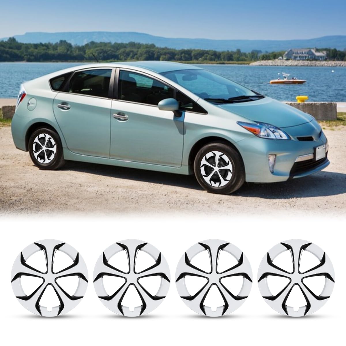 15 Inch Hubcaps Wheel Covers Fit for 2010-2015 Toyota Prius