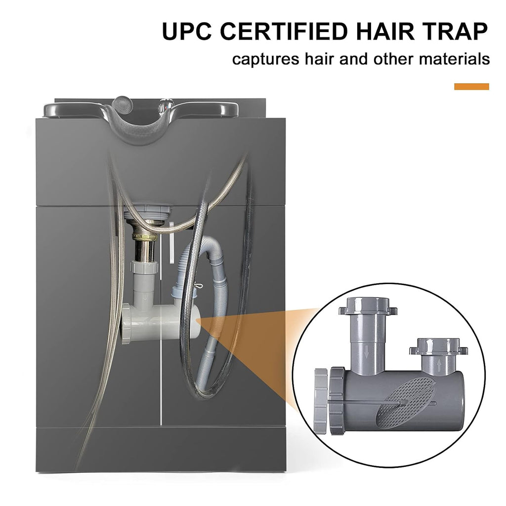 Shampoo Backwash Sink Station Shampoo Station (Black) | with Shampoo Bowl, Backwash, Spa Salon Beauty Equipment, Used