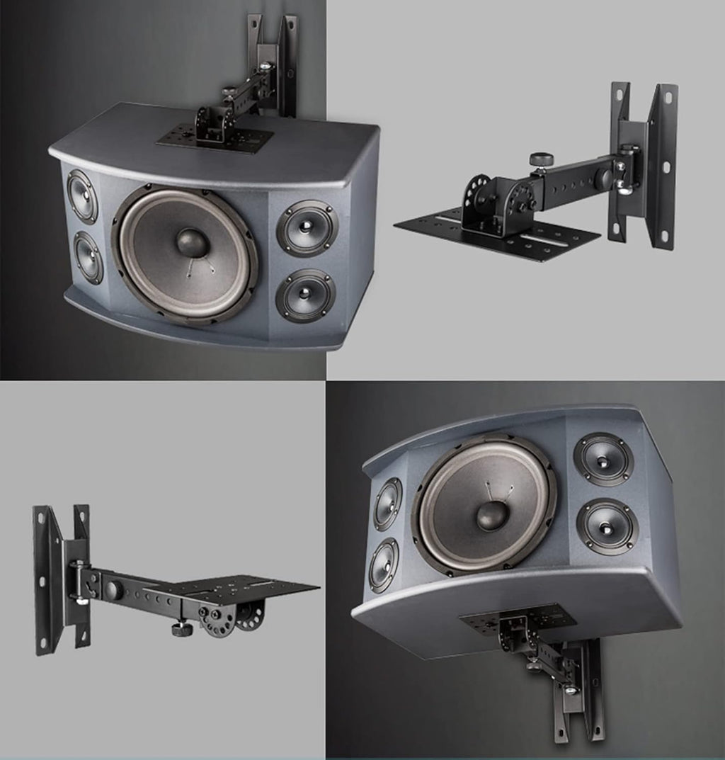 SPS-508 Speaker Wall Mount Stand, Rotatable Angle, Adjustable Swivel Tilt Speaker Mount Bracket, Home Surround Sound