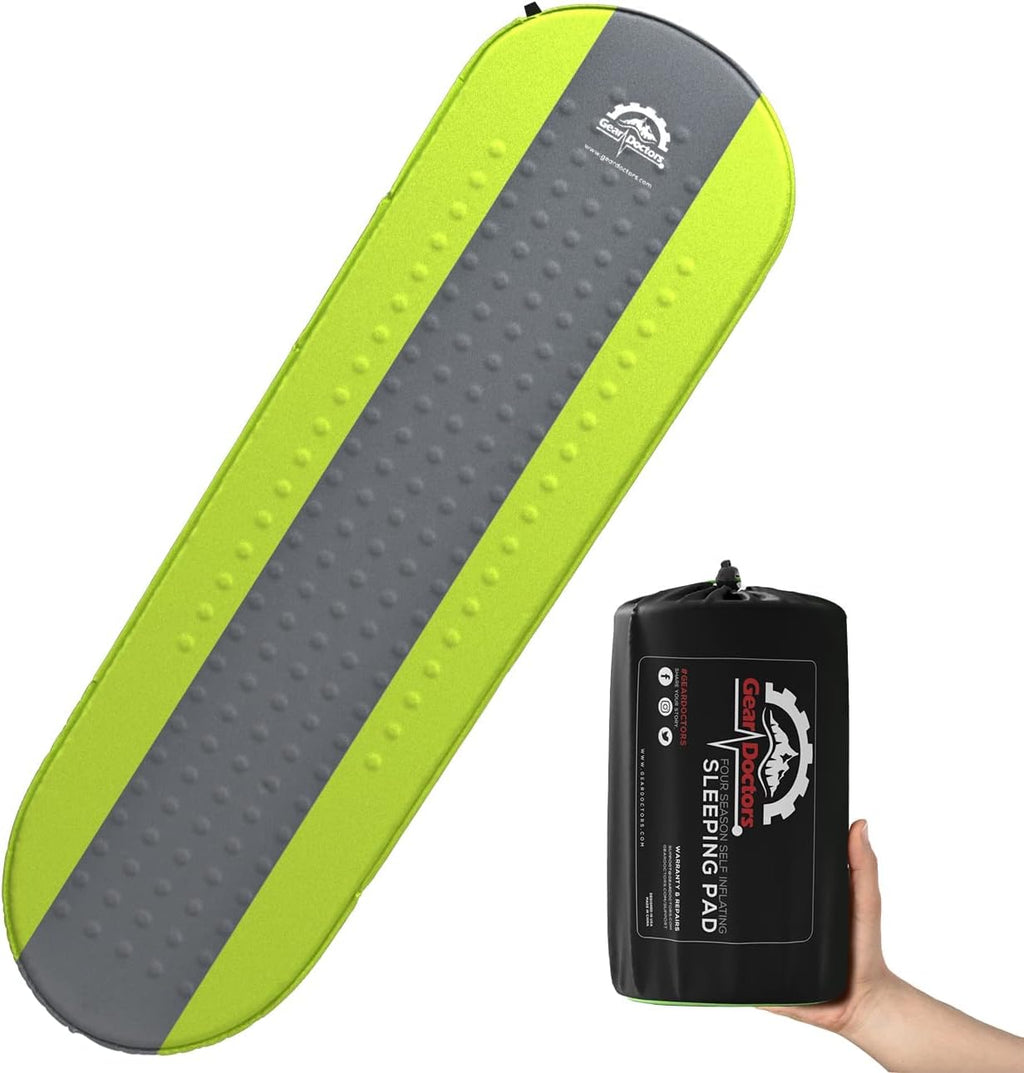 Oxylus 4.3 R-Value Insulated Foam Self Inflating Sleeping Pad Camping — Sleeping Pad Backpacking Air Mattress—Camping