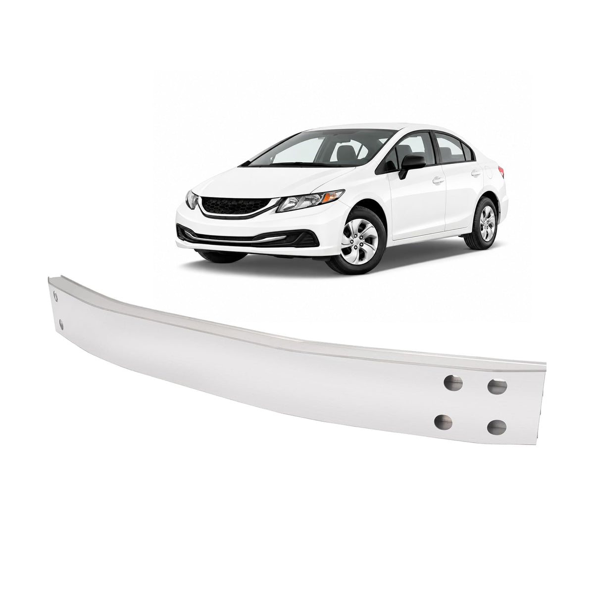 ALMULOO Bumper Reinforcement Compatible with 2012 Civic