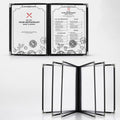 2 Pack Menu Covers, 8.5" x 11" Transparent Menu Covers, 6 Page 12 View Restaurant Menu Covers Menu Books Holder Fits