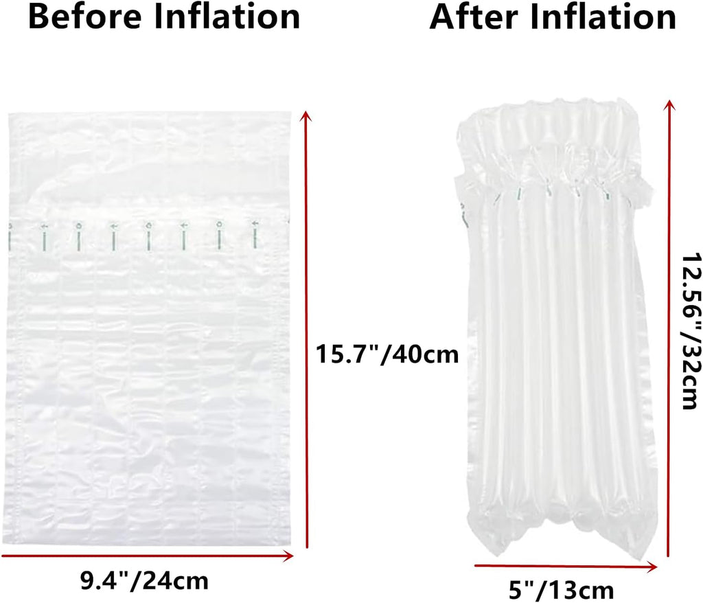15 Packs Wine Bottle Protector Bags for Travel, goldhik Inflatable Packaging Bubble Wrap Bags for Wine Fruit Glass
