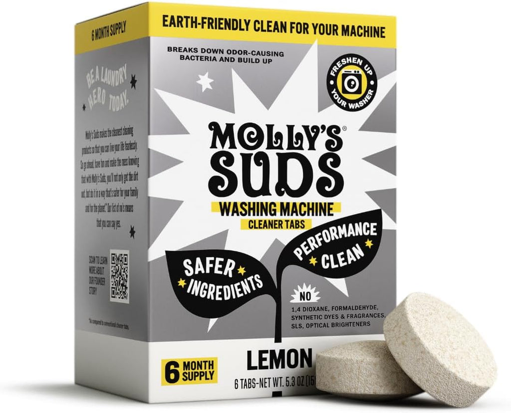 Washing Machine Cleaner | Removes Odors & Grime from Front & Top Loader Machines, Including HE (Citrus - 6 Tablets)