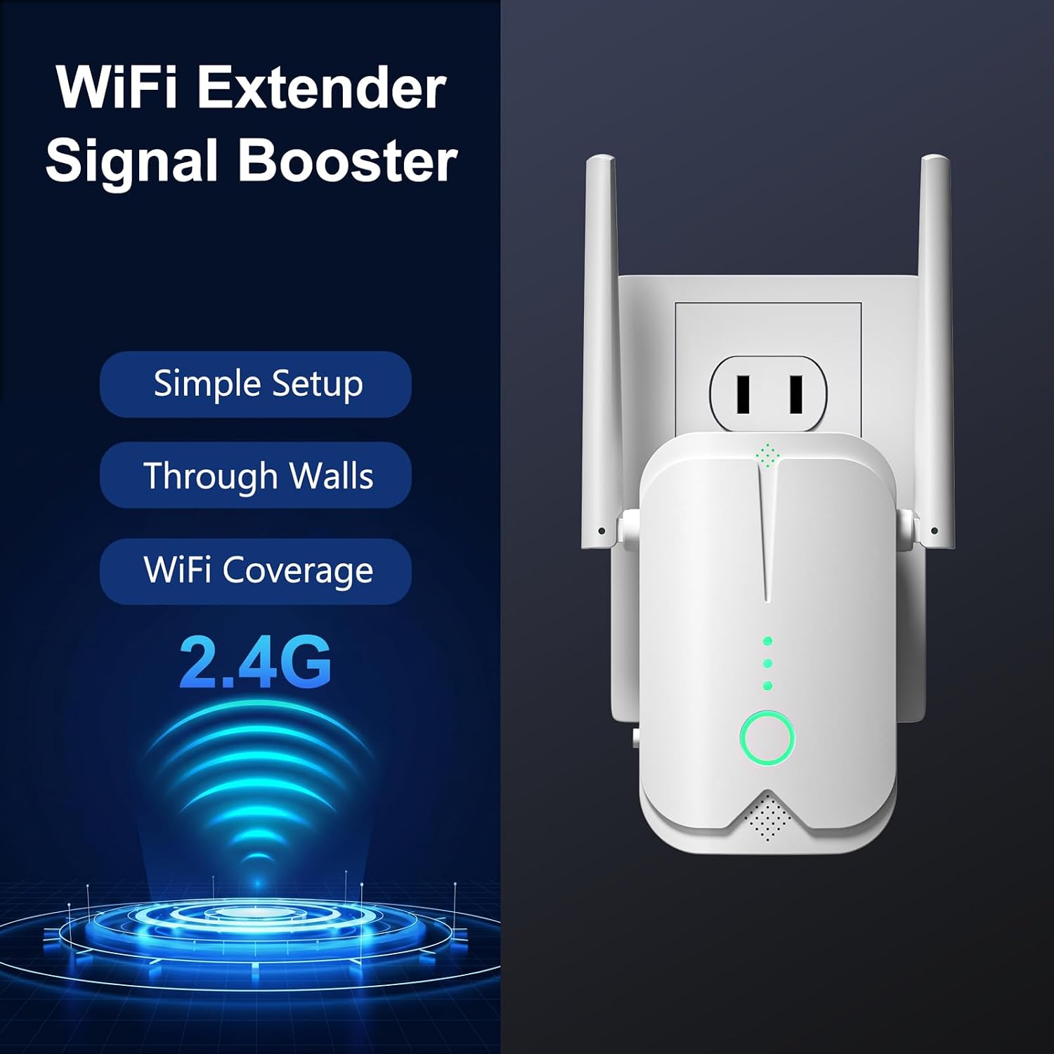 WiFi Extender Signal Booster Up to 10000sq.ft and 85+ Devices | Wireless Internet Repeater, Long Range Amplifier with