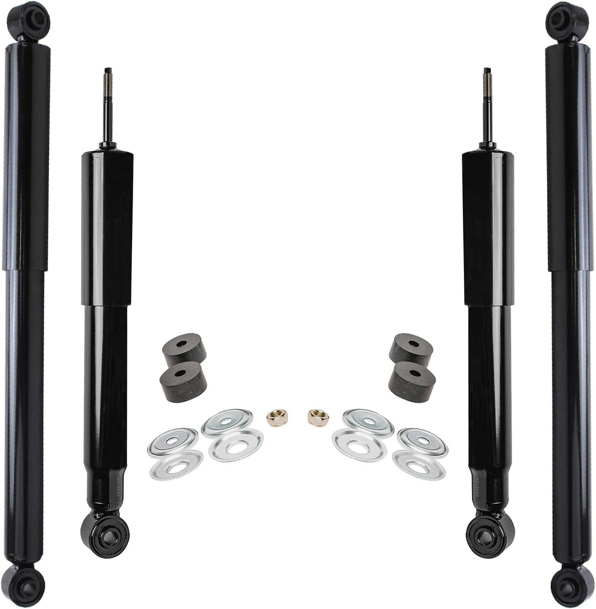 Detroit Axle - Front Rear Shock Absorbers for 01-10 Chevy Silverado 2500 HD