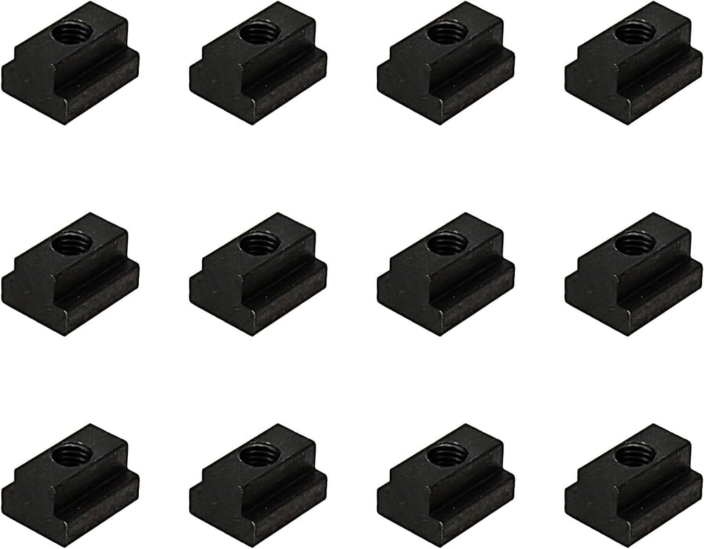 M8 T-Slot Nut,Black Oxide Finish,Grade 8.8,5/16 Threads,Pack of 12