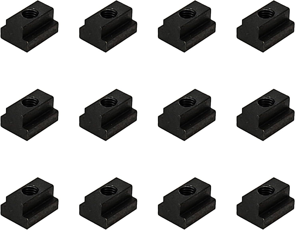M8 T-Slot Nut,Black Oxide Finish,Grade 8.8,5/16 Threads,Pack of 12