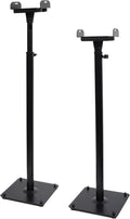 2 Heavy duty PA DJ Club Adjustable Height Satellite Speaker Stand Mount - Extends 26.5" to 47" (i.e. Bose, Harmon