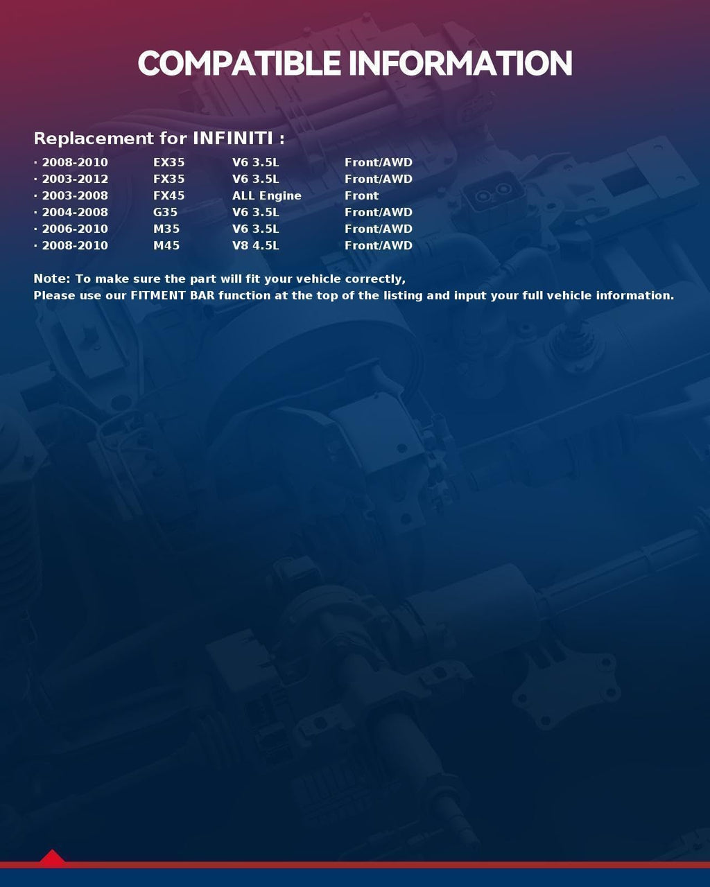 KAX Front Drive Shaft Assembly Compatible with Infiniti