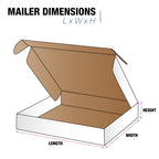 TLMFL1182 Deluxe Literature Mailers, 11 1/8" x 8 3/4" x 2", White (Pack of 50)