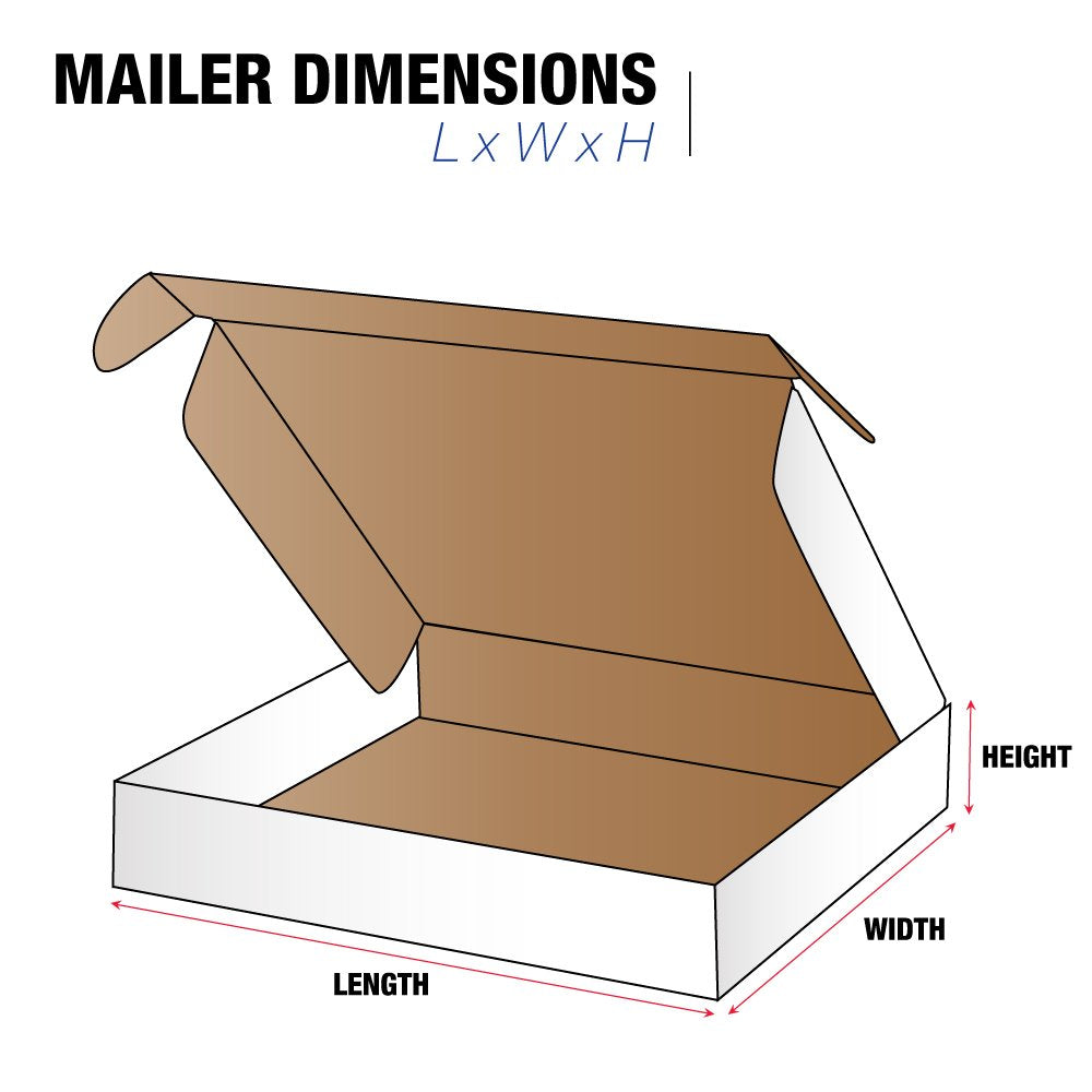 TLMFL1182 Deluxe Literature Mailers, 11 1/8" x 8 3/4" x 2", White (Pack of 50)