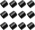 Bonsicoky 12Pcs Round PVC End Caps, 1-3/8" (35mm), Black