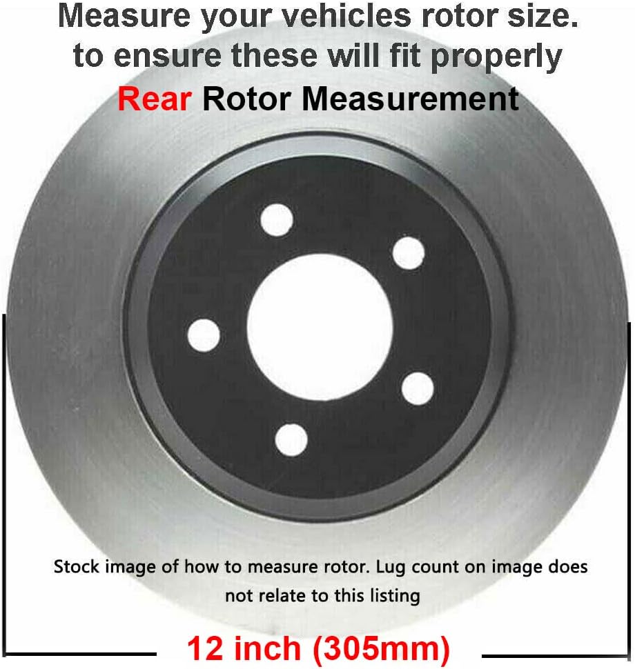 Rear Brake Kit for 2009 2010 2011 2012 Dodge Grand Caravan | Chrysler Town & Country Journey VW Routan, Disc Brake