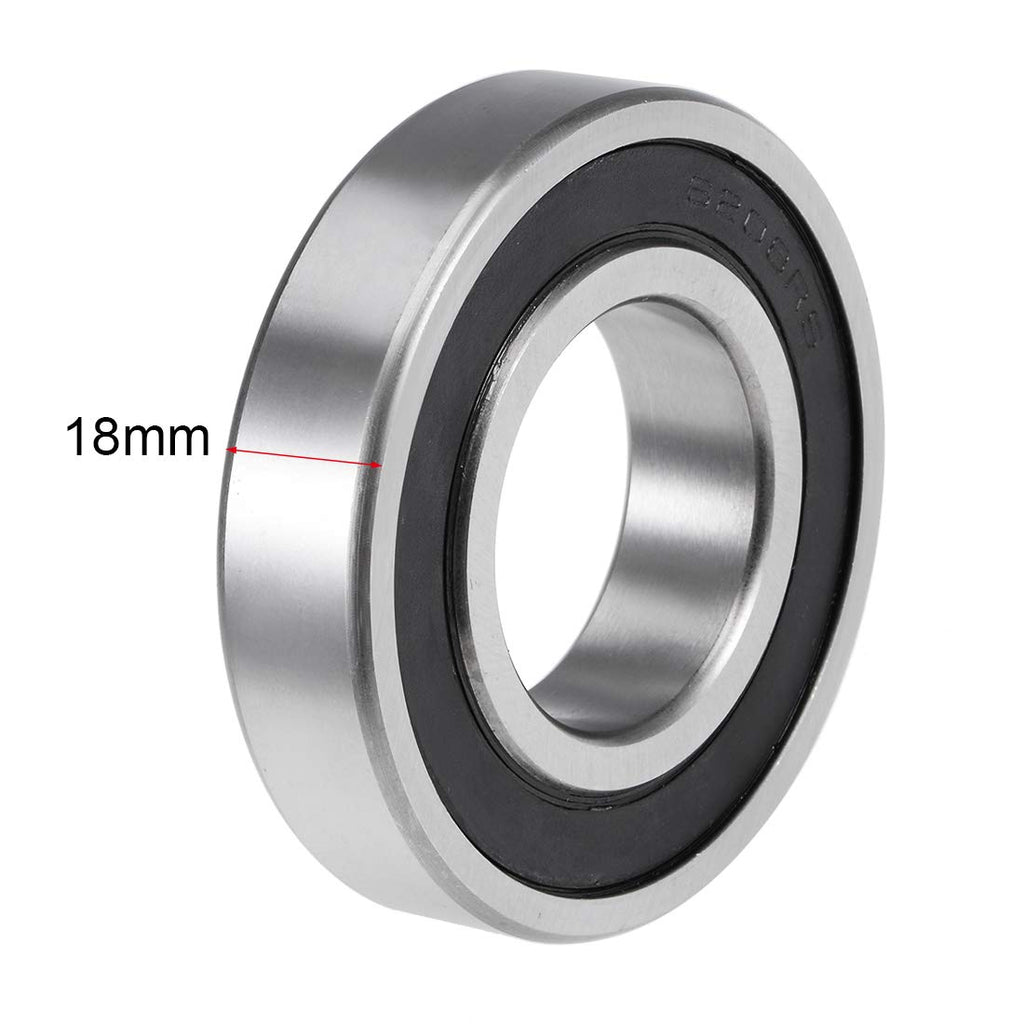 uxcell 6208-2RS Deep Groove Ball Bearings Z2 40mm X 80mm X 18mm Double Shielded Carbon Steel 2pcs