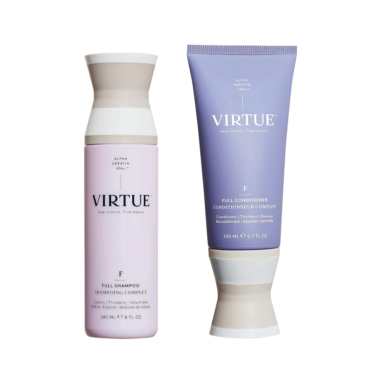 Full Sulfate Free Volumizing Shampoo and Conditioner Set Thickens, Safe for All Hair Types, Color Safe