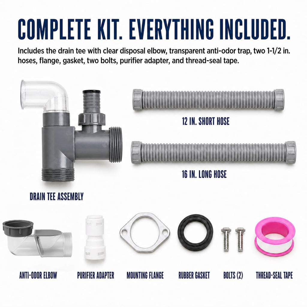Garbage Disposal Drain Kit for Double Sink with Flange