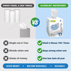 Microfiber Cleaning Cloth 100 Pack, Reusable Paper Towels 11 x 9