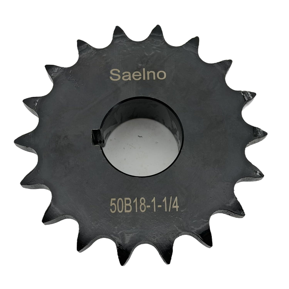 #50 Roller Chain Sprocket Type B 1 1/4 inch Bore 18 Tooth, Hardened Antirust 1045 Steel Drive Sprockets 50B18-1 1/4