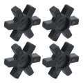 uxcell 4pcs L090/L095 Jaw Coupling Insert, Flexible Solid Type NBR Rubber Jaw Coupling Center Inserts for L Jaw Coupling L-Jaw Coupler Set, Black