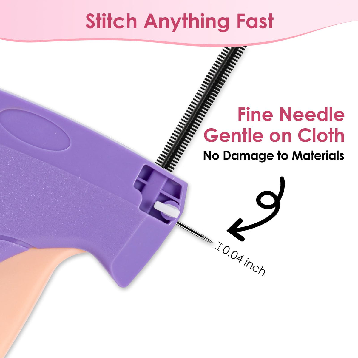 Stitch Gun for Clothes,Retail Tagging Gun for Clothing,Includes 6 Mini Needle,5000 Pcs Micro Fasteners(2500 White &