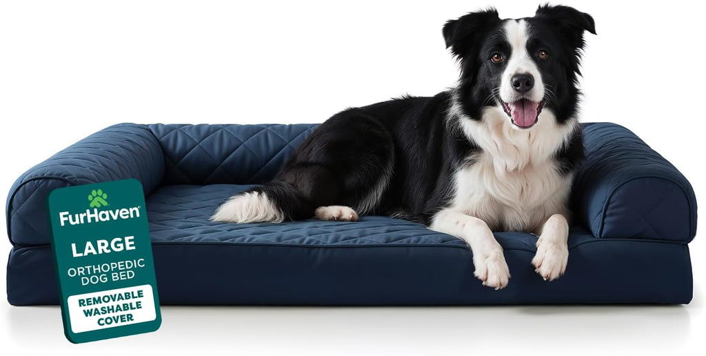 Classic Sofa Orthopedic Dog Bed for Large Dogs with Egg Crate with a Solid Orthopedic Foam Base for Joint Support