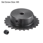 uxcell 25 Tooth Roller Sprocket B Type #25 Chain Single Strand 6mm Bore