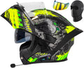 Modular Motorcycle Helmets with Bluetooth for Men Women Adults | DOT Approval, Flip Up Dual Visor, Full Face