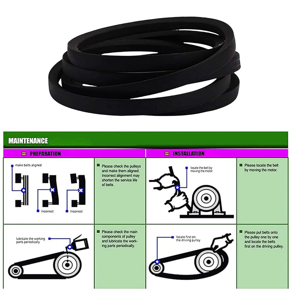 Lawn Tractor Mower Deck Belt 1/2" x 158" Fits for Craftsman Snapper 285Z Parts Simplicity 7103789 7103789YP ZT2650 107280070 Tractors ZT2650 RZT26520, Series