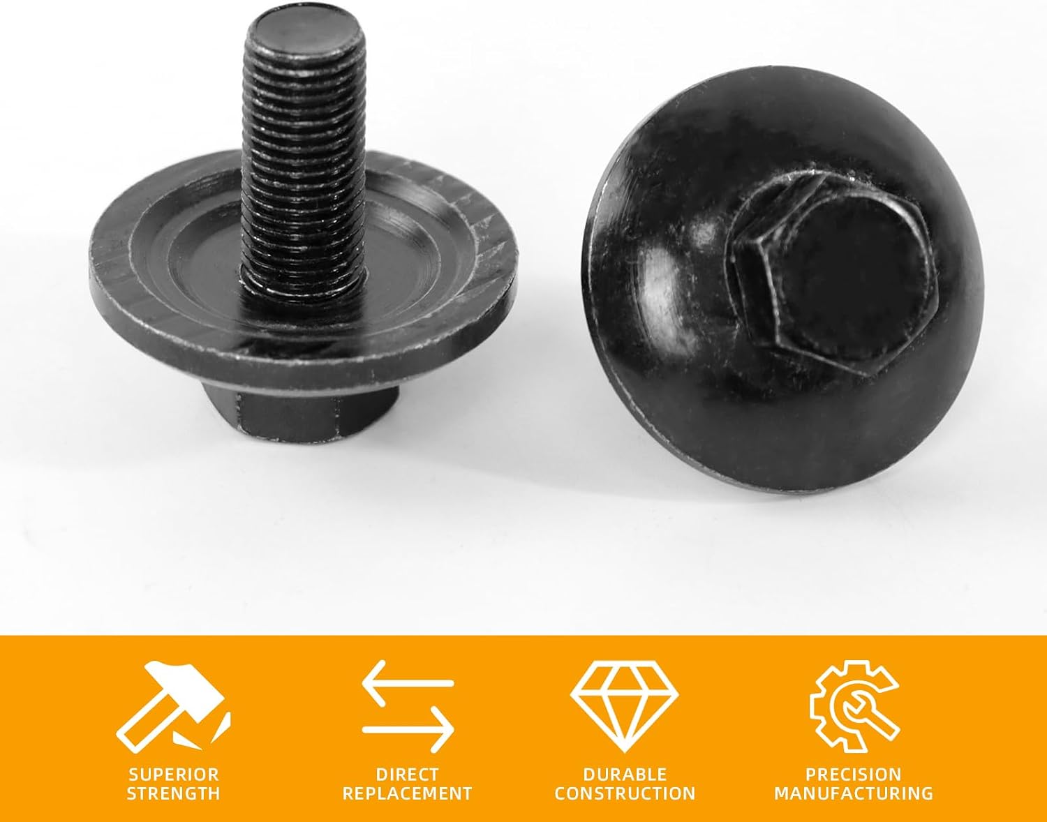 Husqvarna Tractor Blade Bolt with Cupped Washer,4 Pack | For AVP Craftsman Lawn Mower Blade 532193003,1-1/4" X