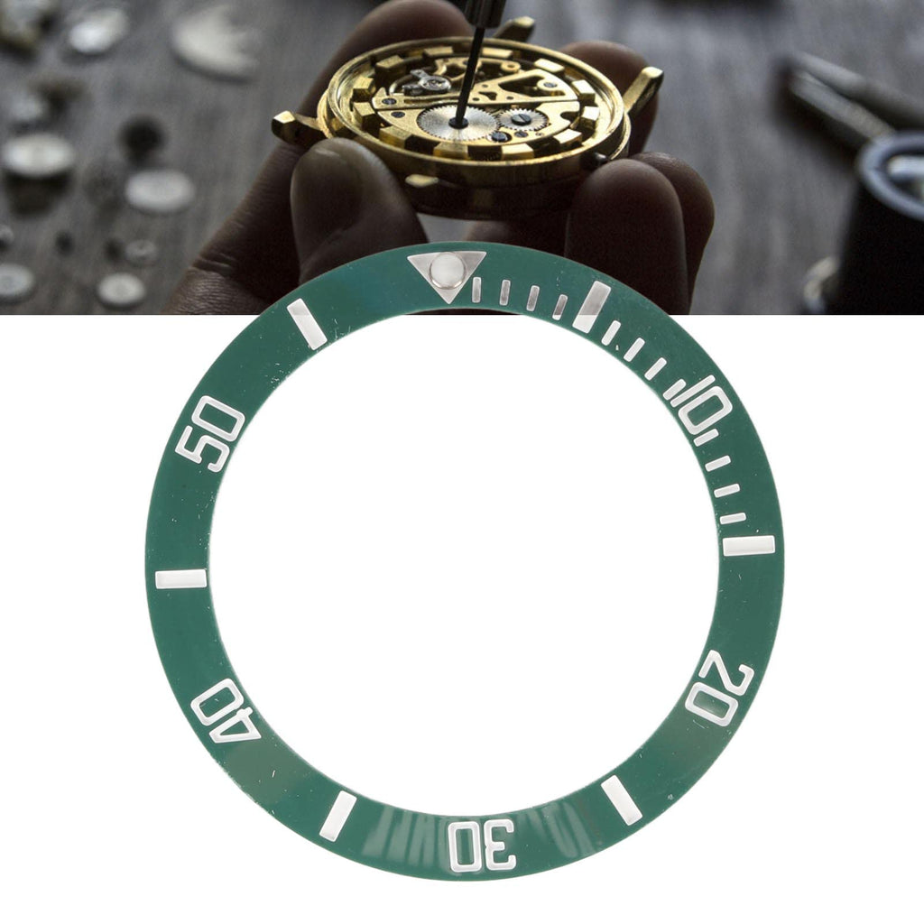 40mm Ceramic Watch Bezel Insert Ring Clear Scale Luminous Replacement Bezel Insert Protective Ring for Watches (White