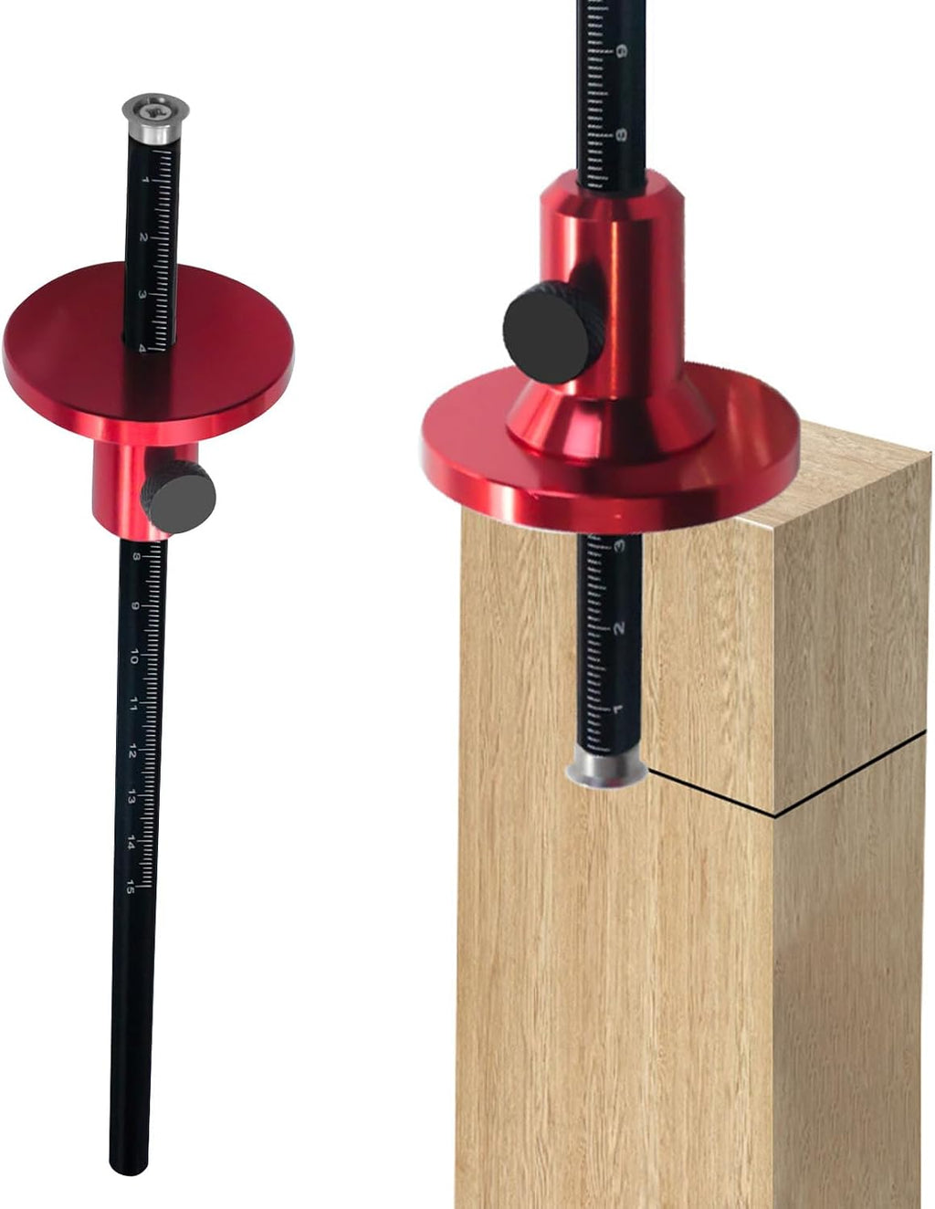Wheel Marking Gauge, Aluminum Alloy Woodworking Scriber | Metric Inch Scale for Mortise Parallel Scribing, Anti-Slip