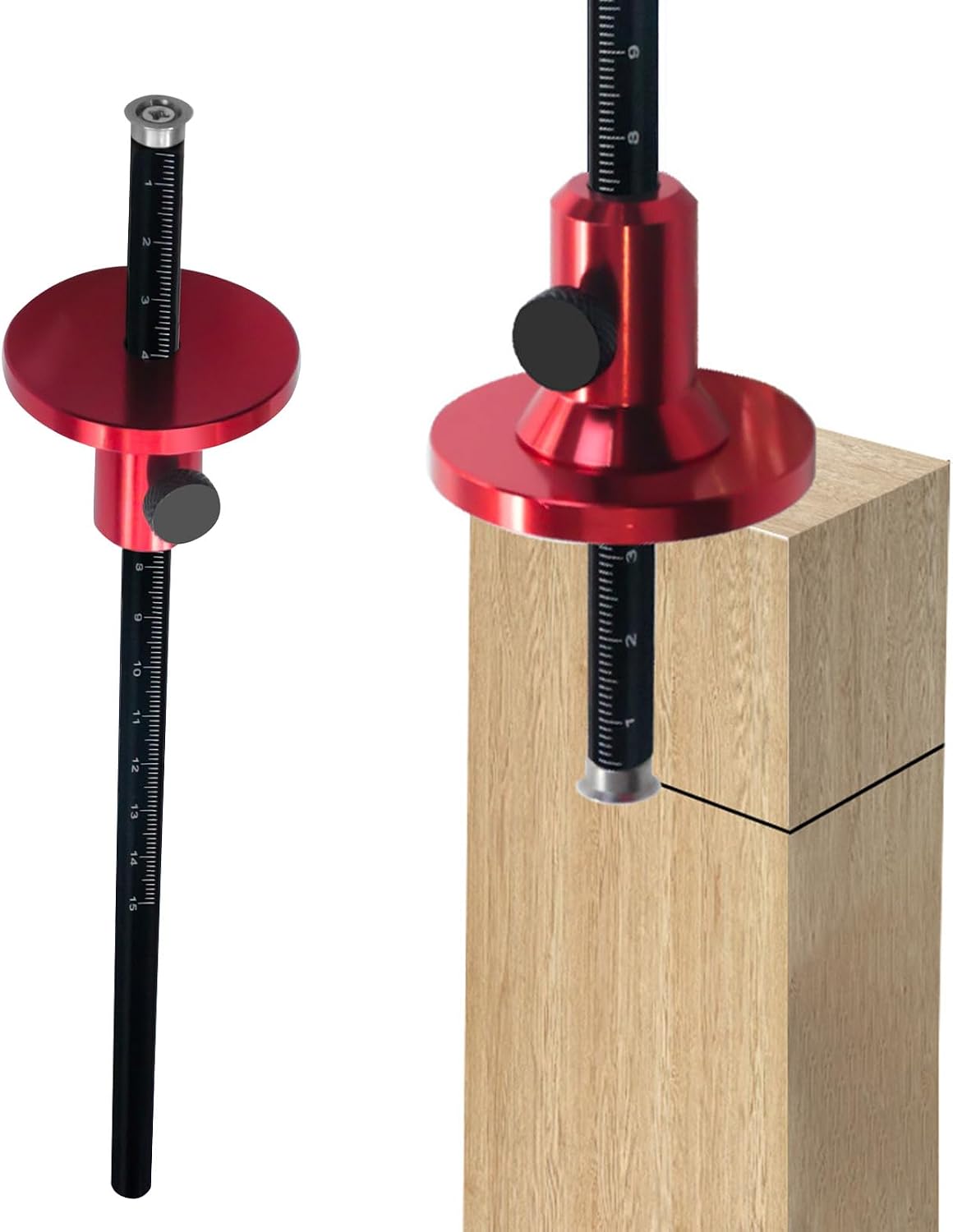 Wheel Marking Gauge, Aluminum Alloy Woodworking Scriber | Metric Inch Scale for Mortise Parallel Scribing, Anti-Slip