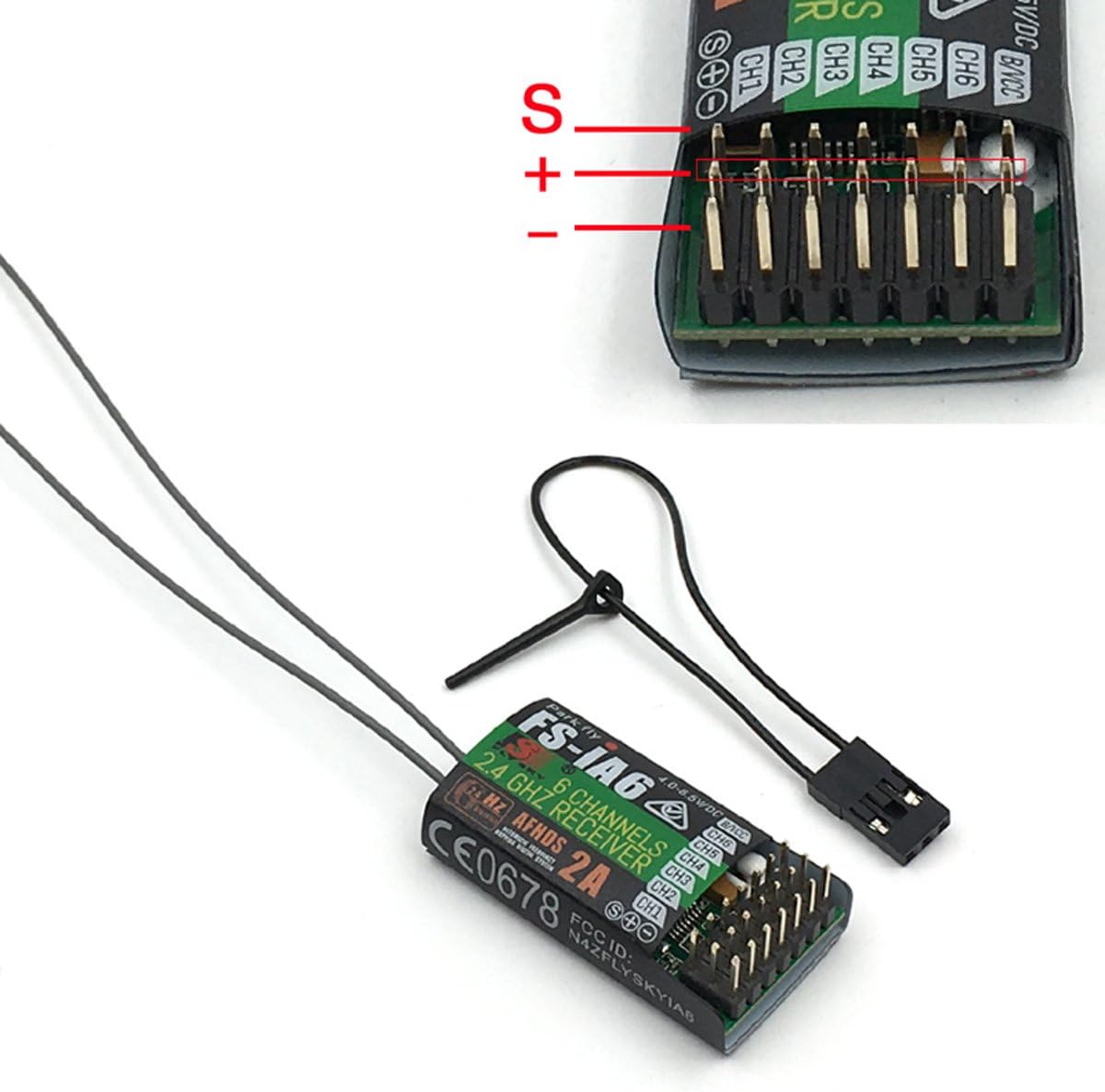 FS-i6 6CH 2.4GHz Radio System RC Transmitter Controller with FS-iA6 Receiver for RC Helicopter Plane Quadcopter