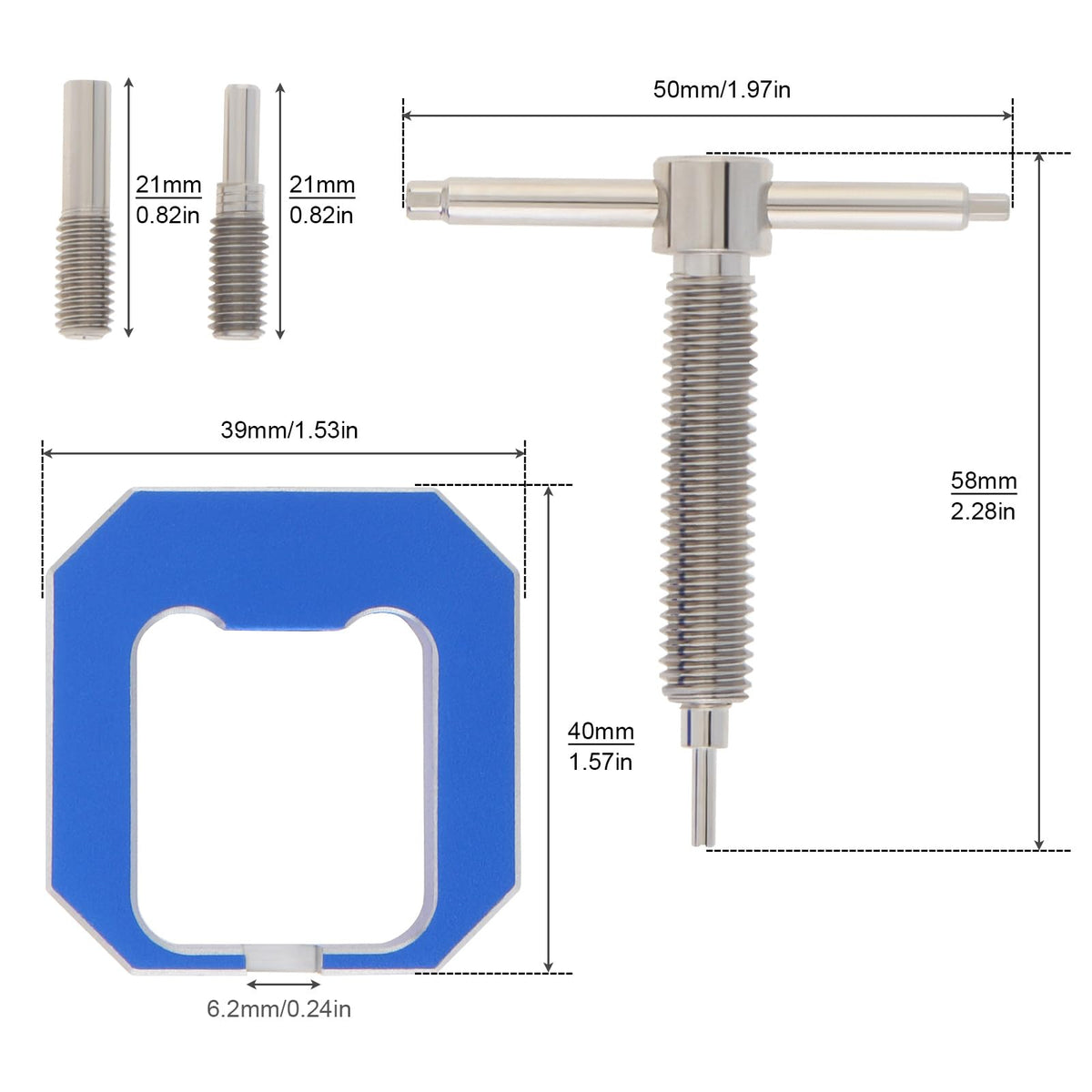 Omninmo RC Motor Gear Puller Universal Motor Pinion Gear Puller Remover for Vehicle Model/Small Motor with Blue Gear Puller, Motor Pinion Gear Professional Remover(2pcs)